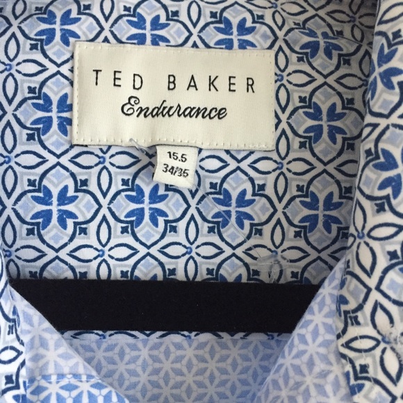 Ted Baker London Tile Endurance Shirt Blue - Picture 2 of 8